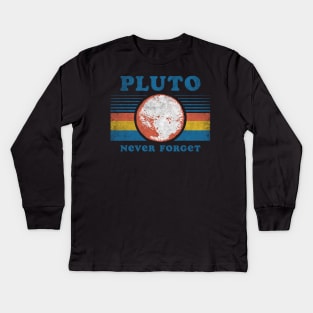 Pluto Never Forget Kids Long Sleeve T-Shirt